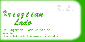 krisztian lado business card